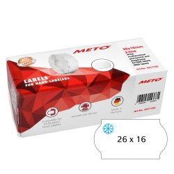 METO fryseetiket perm 26x16 hvid (6rl/1000)