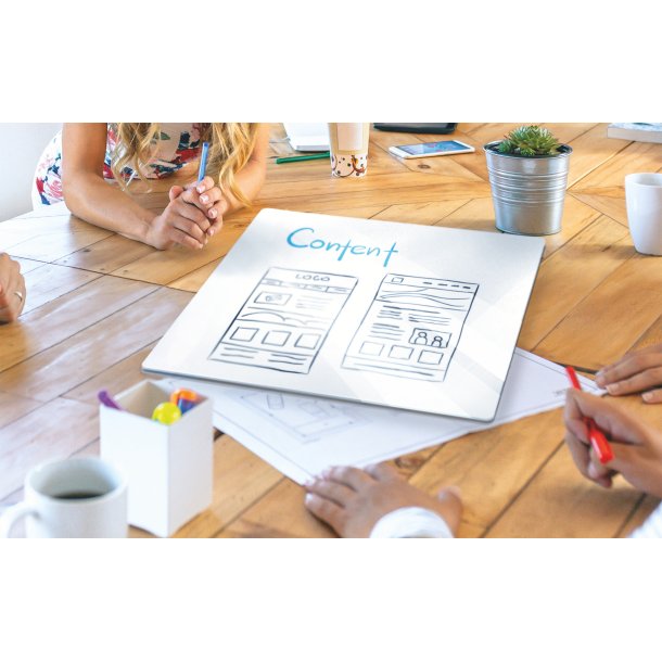 WB tavle magnetisk rammels stl 45x45cm