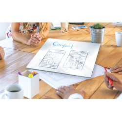 WB tavle magnetisk rammels stl 65x45cm