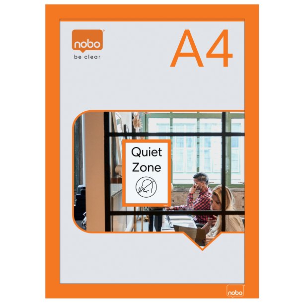 Inforamme magnetisk/selvklb A4 orange (2)