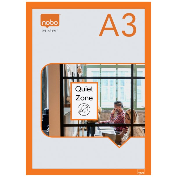 Inforamme magnetisk/selvklb A3 orange (2)
