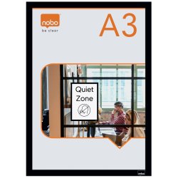 Inforamme magnetisk/selvkl�b A3 sort (2)