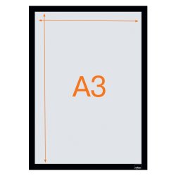 Inforamme magnetisk/selvkl�b A3 sort (2)