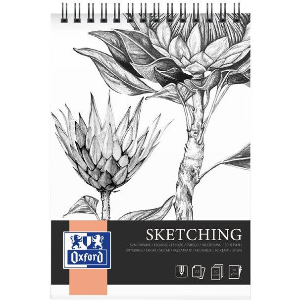 Oxford Kunstskitseblok oxford a3/50 ark 120 g dobbeltspiral