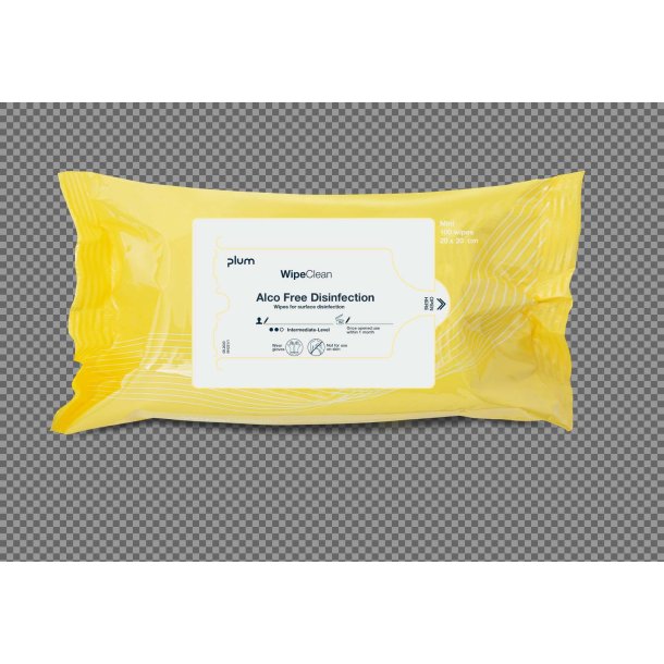 PLUM Wipeclean Alco-Free Disinfection - mini 100 stk.