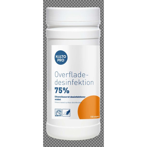 KIILTO PRO Overfladedesinfektion 75% 150 wipes