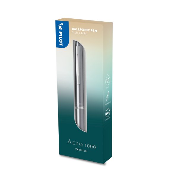 Kuglepen Acro 1000 1,0 i gaveske slv