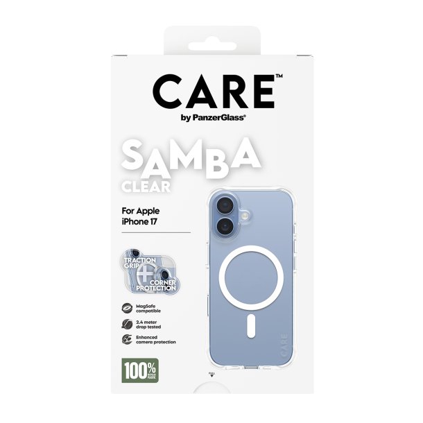 CARE Fashionable Case Samba Transparent w. White MagSafe iPh