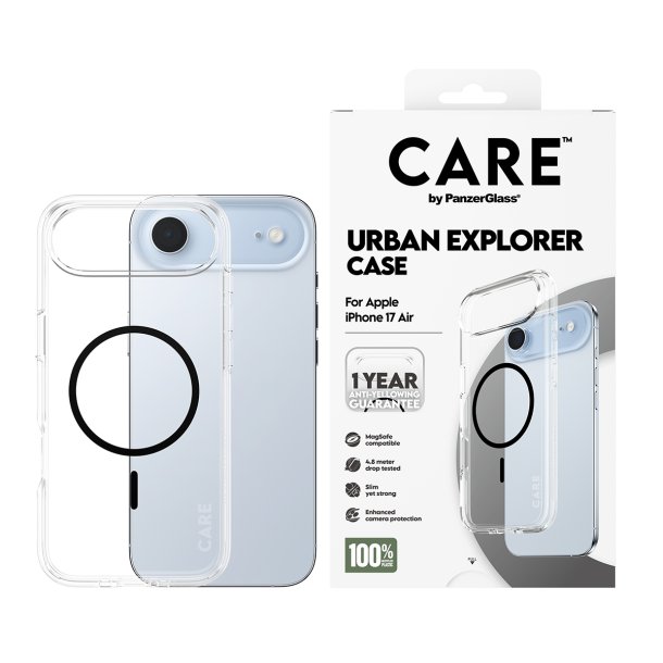 CARE Flagship Case Transparent Urban Explorer w. Black MagSa