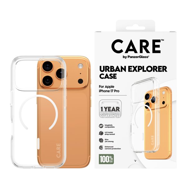 CARE Flagship Case Transparent Urban Explorer w. White MagSa
