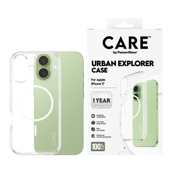 CARE Flagship Case Transparent Urban Explorer w. White MagSa