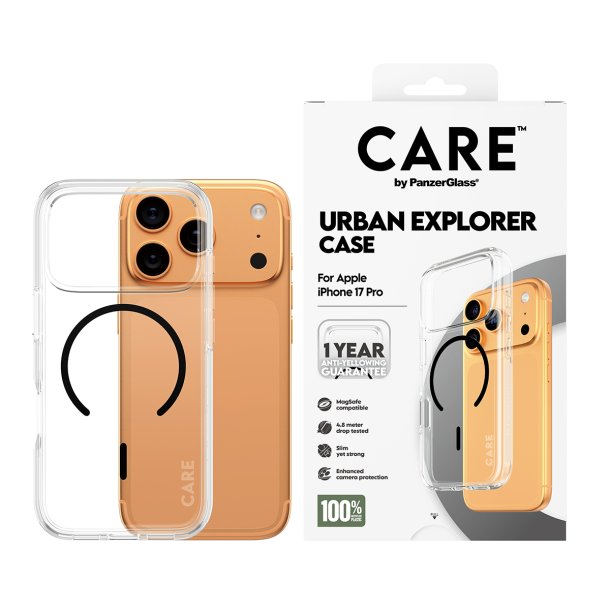 CARE Flagship Case Transparent Urban Explorer w. Black MagSa