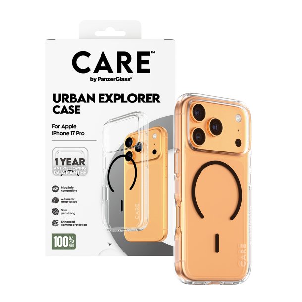 CARE Flagship Case Transparent Urban Explorer w. Black MagSa