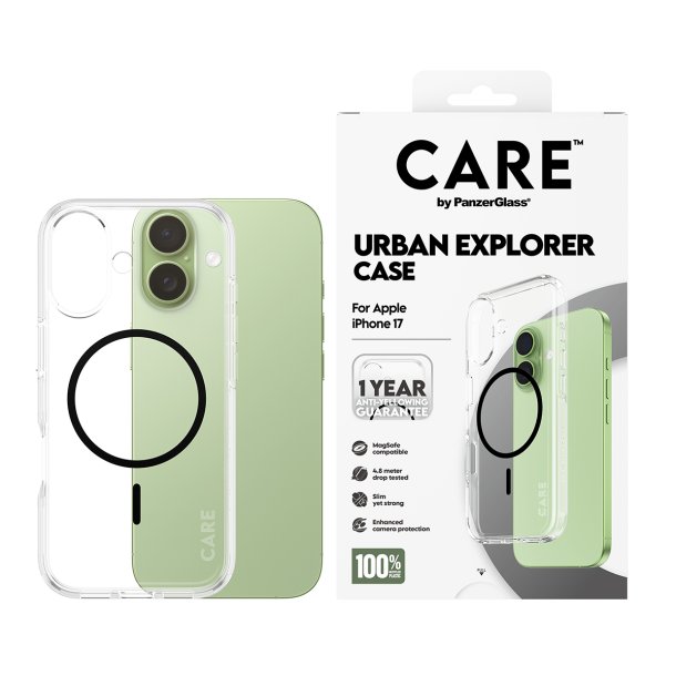CARE Flagship Case Transparent Urban Explorer w. Black MagSa