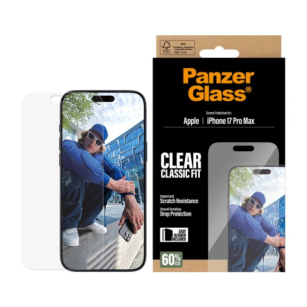 PanzerGlass Screen Protector iPhone 17 Pro Max Classic Fit w
