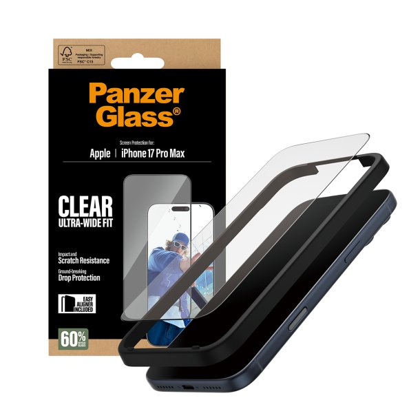 PanzerGlass Screen Protector iPhone 17 Pro Max Ultra-Wide Fi