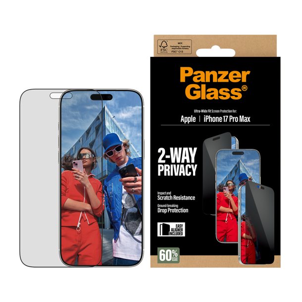 PanzerGlass 2-Way Privacy Screen Protector iPhone 17 Pro Max