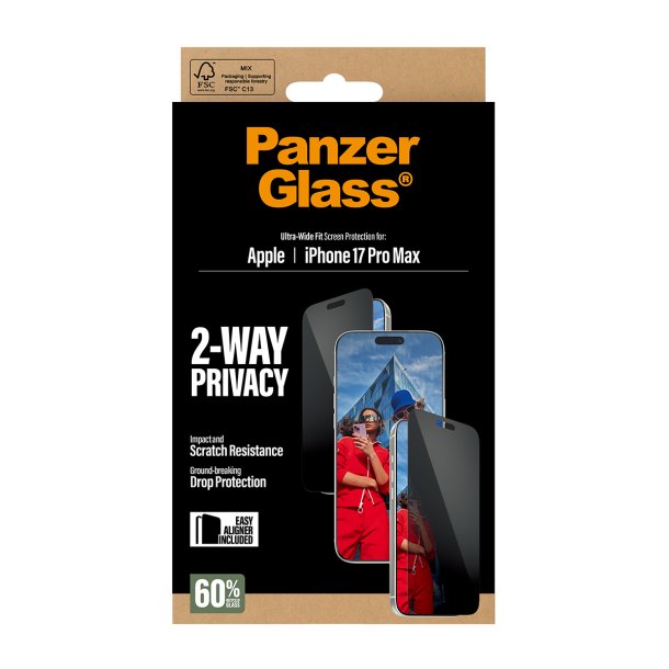 PanzerGlass 2-Way Privacy Screen Protector iPhone 17 Pro Max