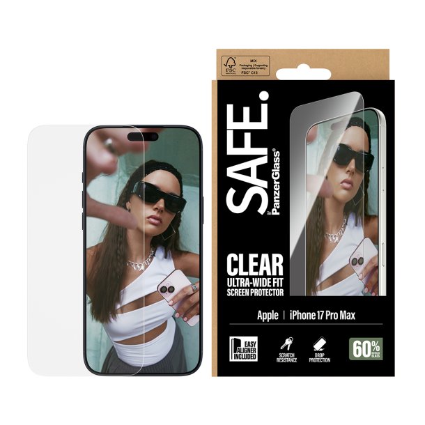 SAFE. Screen Protector iPhone 17 Pro Max Ultra-Wide Fit w. E