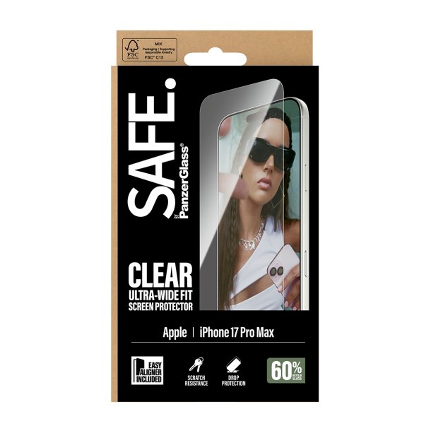 SAFE. Screen Protector iPhone 17 Pro Max Ultra-Wide Fit w. E