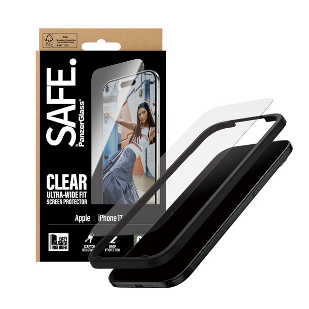 SAFE. Screen Protector iPhone 17 Air Ultra-Wide Fit w. EasyA