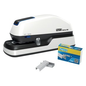 Hftemaskine elektrisk Optima 20E t/20ark hvid