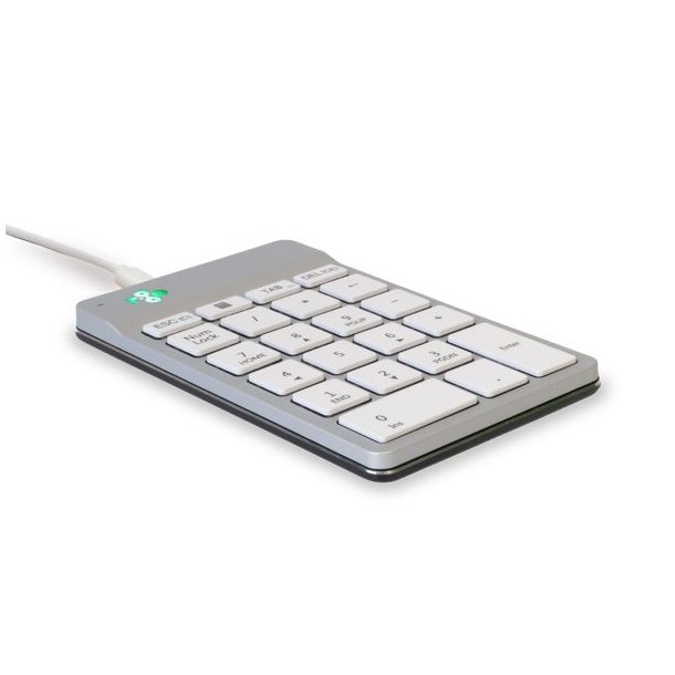 R-Go Tools Numpad Break Numeric Wired Keypad, White