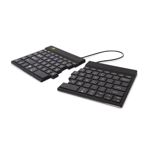 R-Go Split Break ergonomic wireless keyboard, Black Nordic