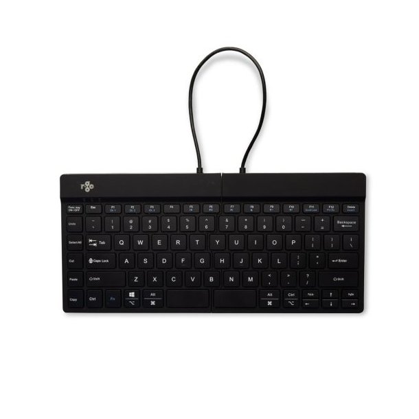 R-Go Split Break ergonomic wireless keyboard, Black Nordic