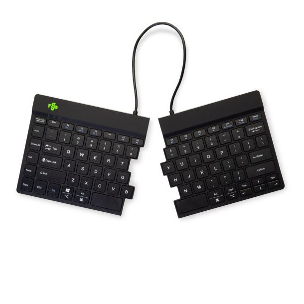 R-Go Split Break ergonomic wireless keyboard, Black Nordic