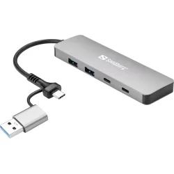 Sandberg USB-C/A to 2xUSB-A+2xUSB-C Hub   