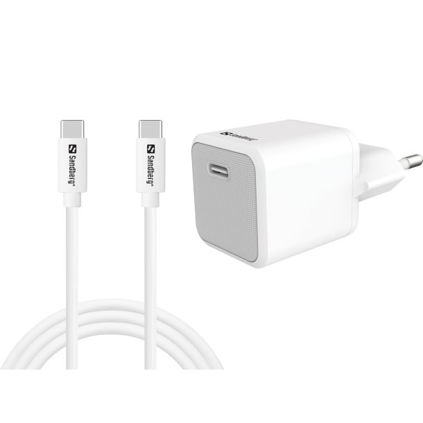 Sandberg USB-C AC Charger +USB-C>C 1M