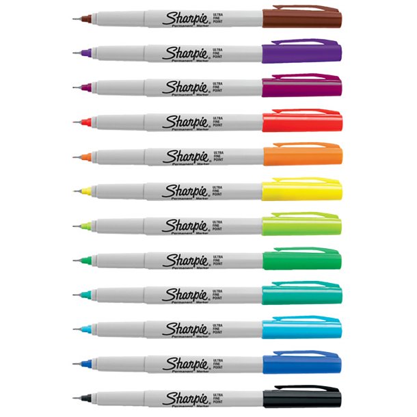 Marker Sharpie Ultra Fine 0,5mm ass (12)
