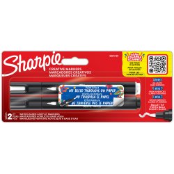 Marker Sharpie Creative Acrylic blist sort/hvid (2)