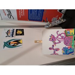 Marker Sharpie Creative Acrylic blist sort/hvid (2)