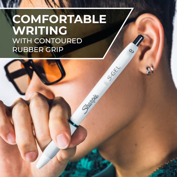 Gelpen Sharpie S-Gel 0,7 blister hvid ass farver (8)