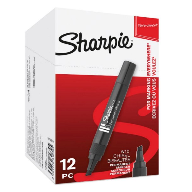 Marker Sharpie Permanent W10 skr� 1,5-5mm sort