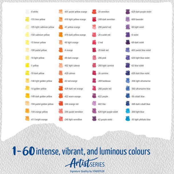 Farveblyant Mars Lumograph akvarel ass (120)