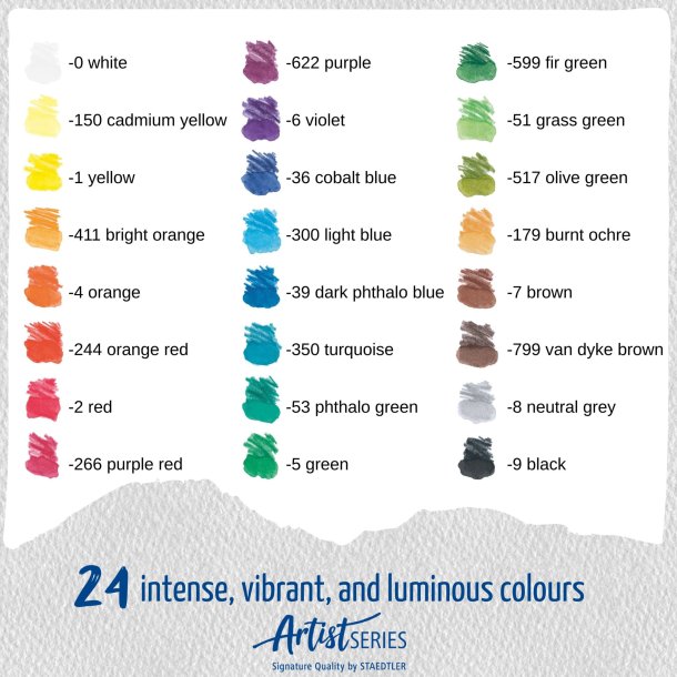 Farveblyant Mars Lumograph akvarel ass(24)