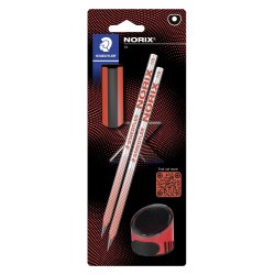 STAEDTLER Blyant Norix HB s�t r�d blister (4)