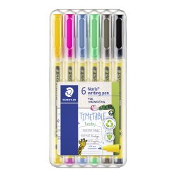 STAEDTLER Fineliner Noris skrivepen 0,6mm ass (6)