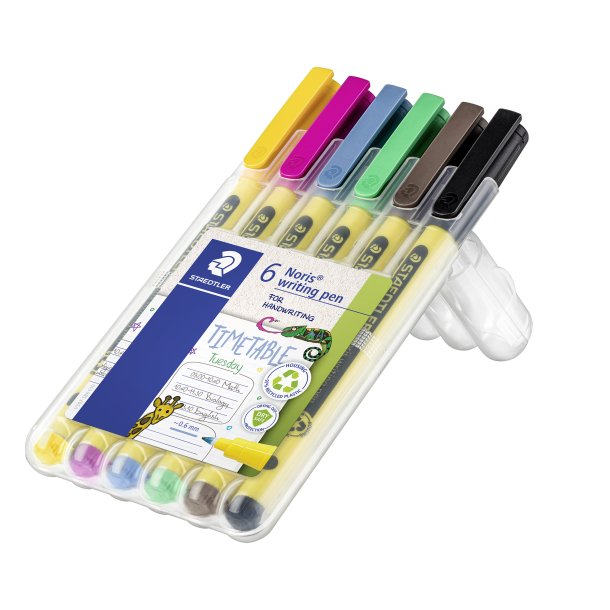 STAEDTLER Fineliner Noris skrivepen 0,6mm ass (6)