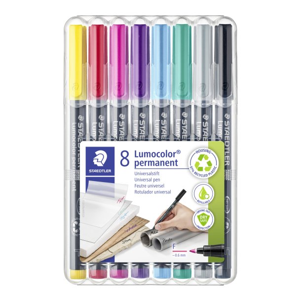 STAEDTLER Marker Lumocolor Perm 0,6mm ass (8)