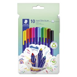 STAEDTLER Fiberpen Triplus Color 1mm ass (10)