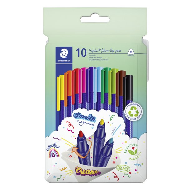 STAEDTLER Fiberpen Triplus Color 1mm ass (10)