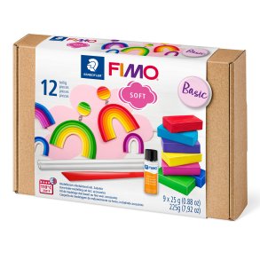 Modeller Fimo Soft Basis st  9x25g m/vrktj (12)
