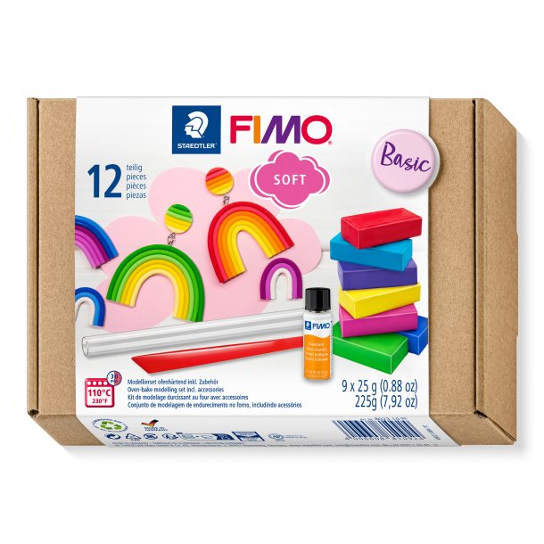 Modeller Fimo Soft Basis s�t  9x25g m/v�rkt�j (12)