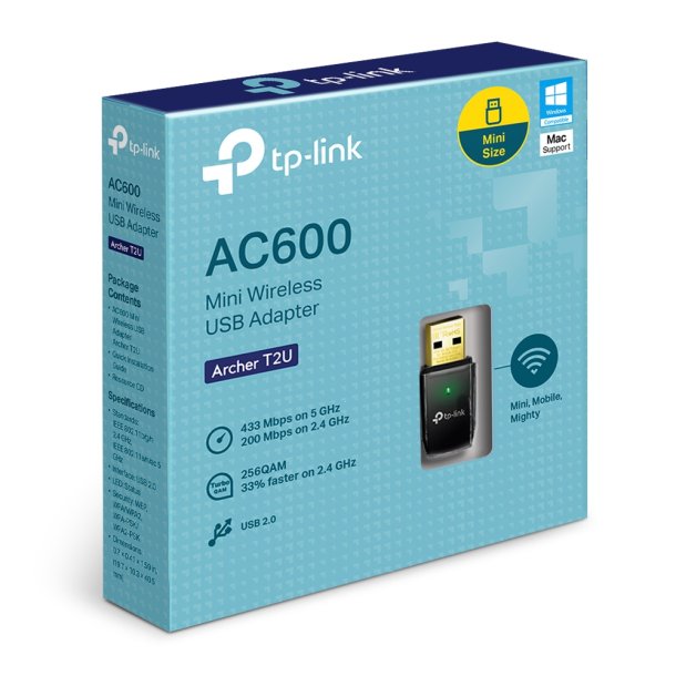 Archer T2U AC600 Mini Dual Band Wi-Fi USB Adapter