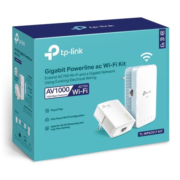 TL-WPA7517 KIT AV1000 Gigabit Powerline ac Wi-Fi Kit
