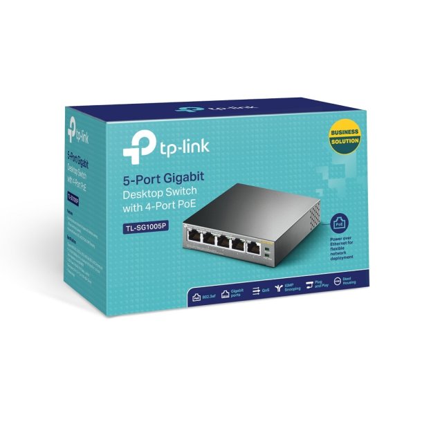 TL-SG1005P 5-Port Gigabit Desktop Switch with  4-Port PoE